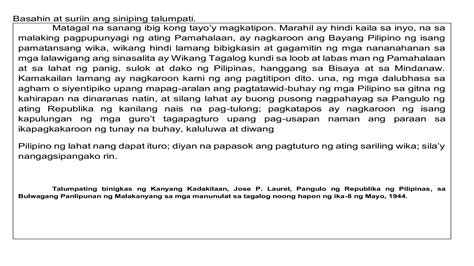 Akademikong Sulatin sa Filipino sa Piling Larang .